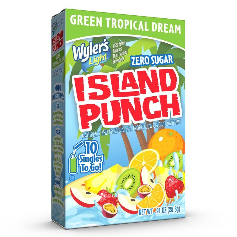 Wyler's Island Punch Drink Mix Wyler's Green Tropical Green 10 Sticks