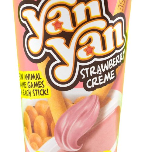 Yan Yan Cracker Stick with Dip Meiji Strawberry Crème 2 Ounce 