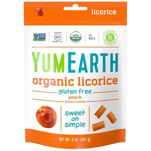 YumEarth Organic Gluten Free Licorice YumEarth Peach 5 Ounce